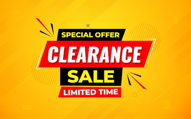 Clearance sale super offer sale banner template stock clearance background stock out banner template design voor web of sociale media Sale special offer abstract vector design