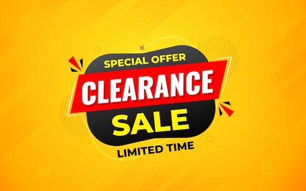 Clearance sale super offer sale banner template stock clearance background stock out banner