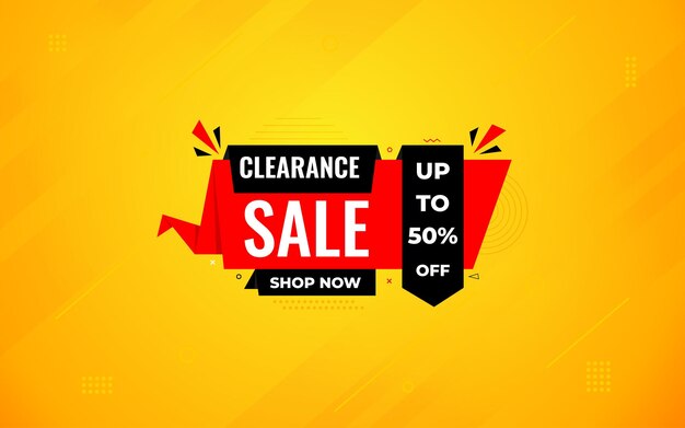 Clearance sale super offer sale banner template stock clearance background stock out banner