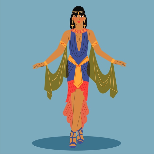 Vector cleopatra character design illustration