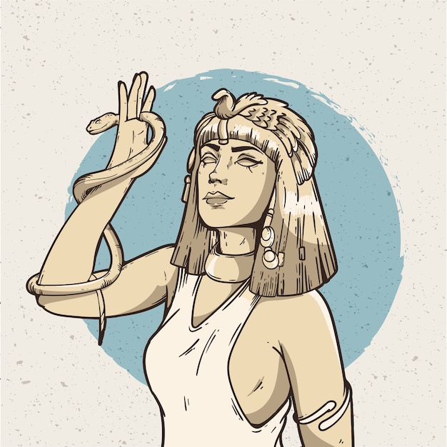 Illustrazione del personaggio di cleopatra