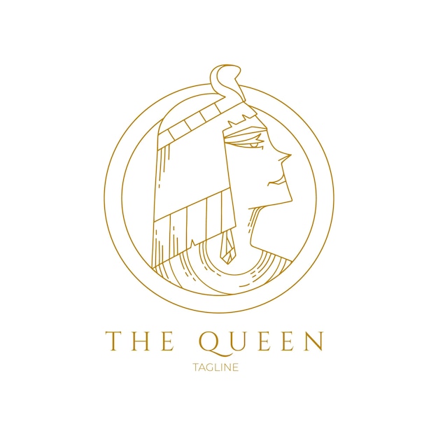 cleopatra character logo design