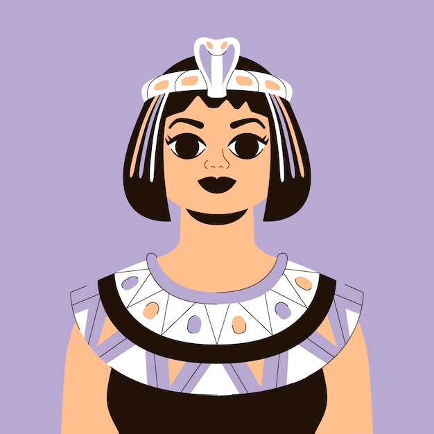 Vector cleopatra karakter ontwerp illustratie