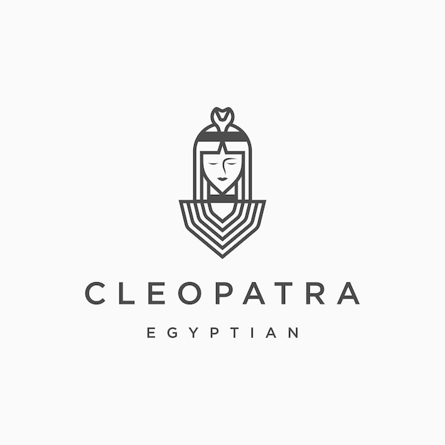Cleopatra logo pictogram ontwerpsjabloon