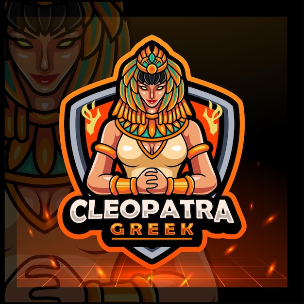 Cleopatra mascot esport logo design