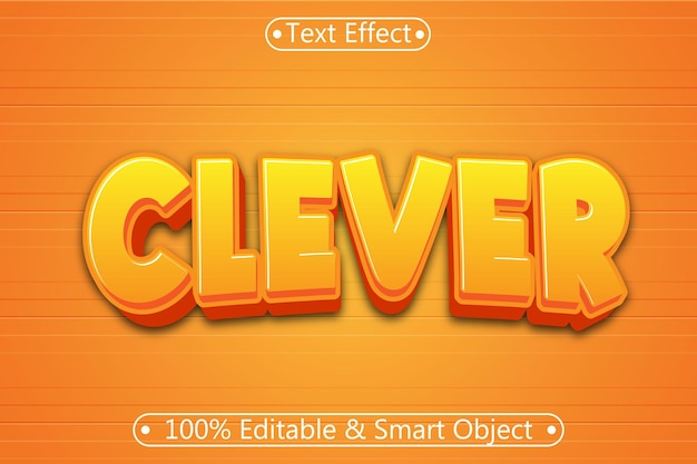 Clever Editable Text Effect 3 dimension Emboss Modern Style