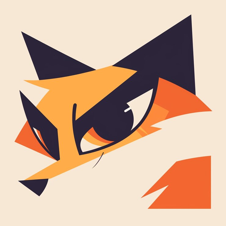 Vector a clever fox painter cartoon style