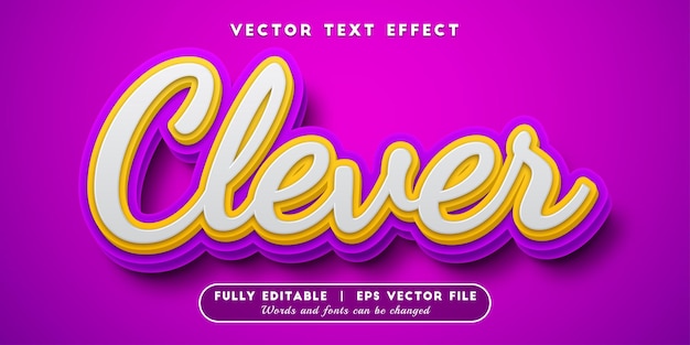 Clever text effect with editable text style