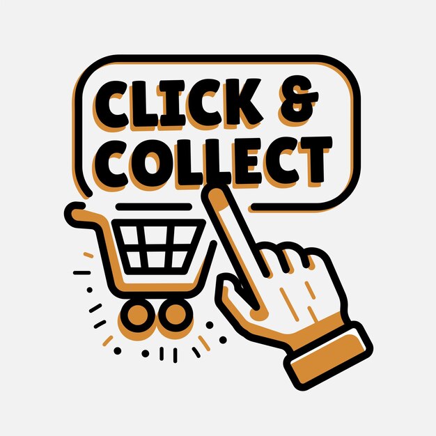 Vector click and collect button