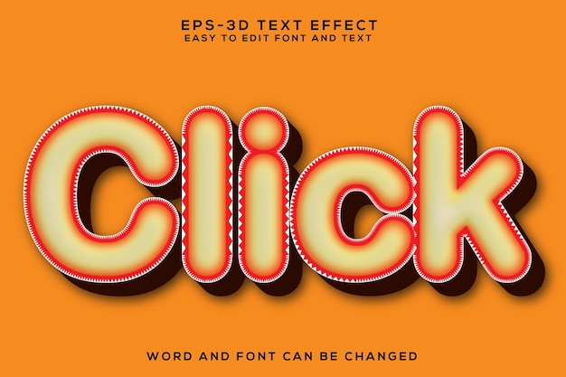 Click colorful 3d text effect