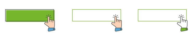 Vector 여기를 클릭하여 커서 아이콘을 클릭하십시오. 벡터 세트 마우스 클릭으로 작업 버튼을 클릭하십시오.