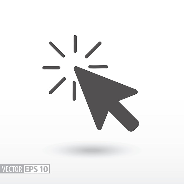 Vector click flat icon