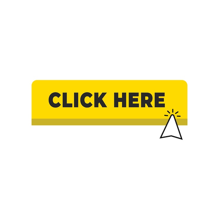 Vector click here button design click here vector web button click here button with arrow pointer