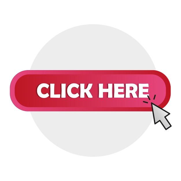 click here button mouse cursor pointer red call to action vector web navigation
