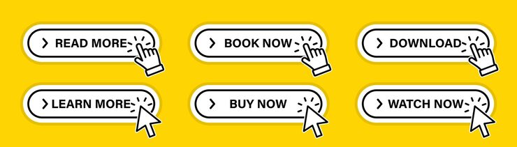 Vector click here button with click cursor buy now button with shopping cart shop now modern collection for web site online shopping click here apply buttons hand pointer clicking web design elements
