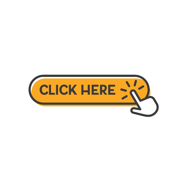 Click here button with hand pointer icon