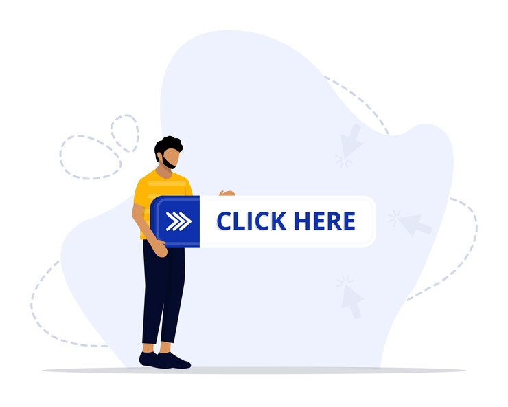 Vector click here concept illustration