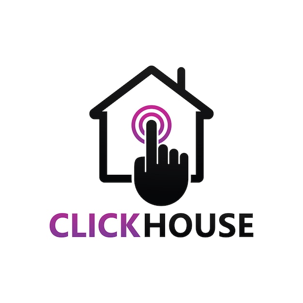 Click house logo template design