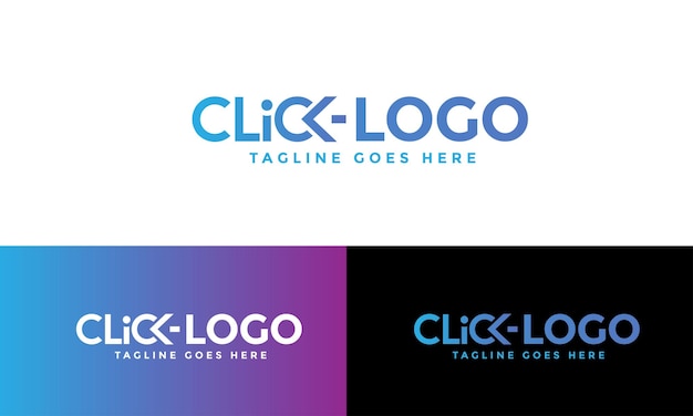 clicks  Typographic logo design, Typographic logo, Text logo design