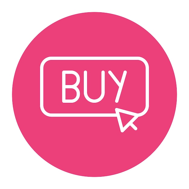 Vector click purchase icon vector image can be used for gaming ecommerce