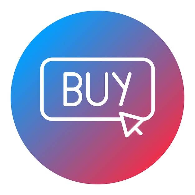 Vector click purchase icon vector image can be used for gaming ecommerce