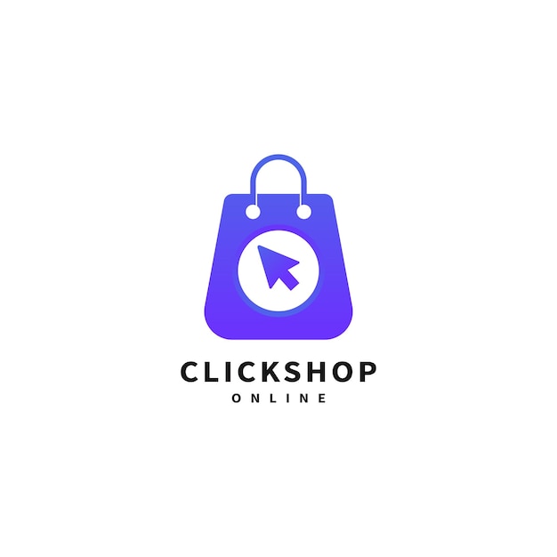 Click shop icon logo design for online shop 3