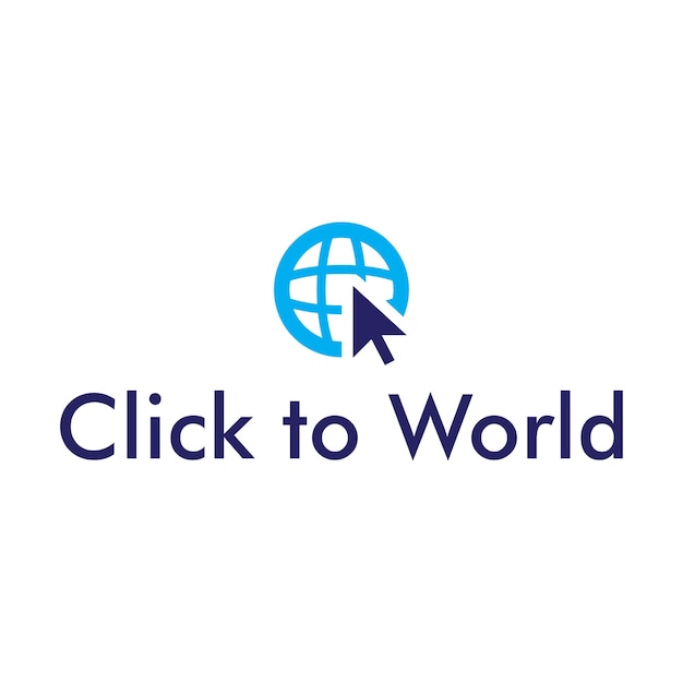 Click to the world iconic logo template