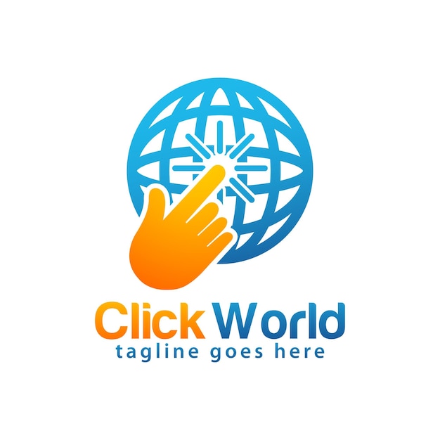 Click world logo design template