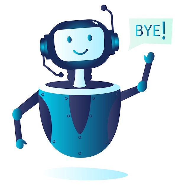 Client Closing Bubble vector chatterbot online chat conversation via text or text-to-speech virtual