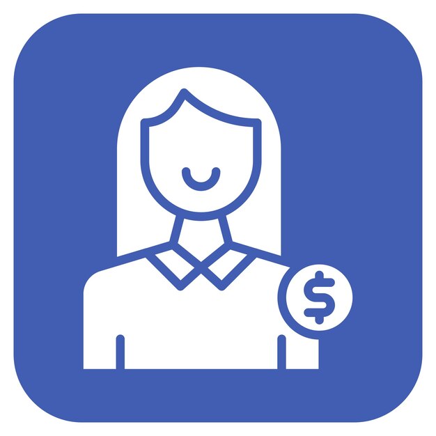 Client Female icon vector image Can be used for Gig Economy