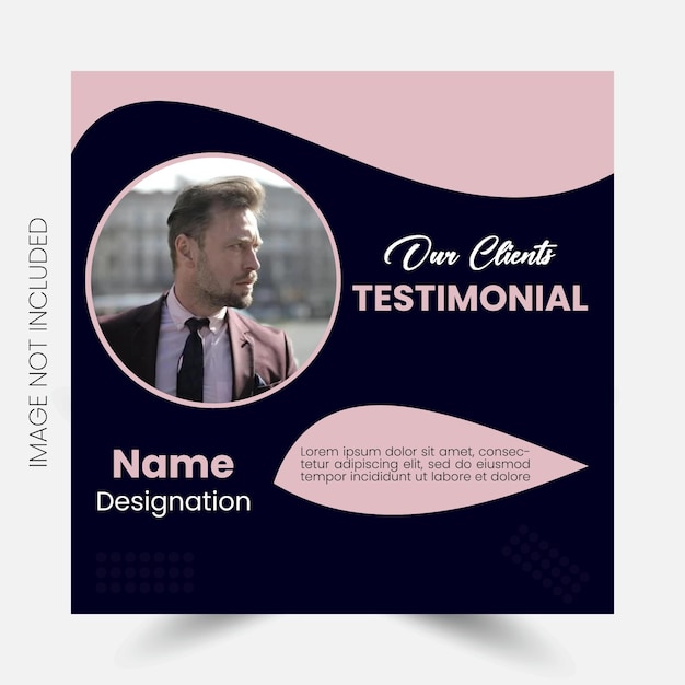 Vettore revisione del cliente template progettazione della testimonianza del cliente.