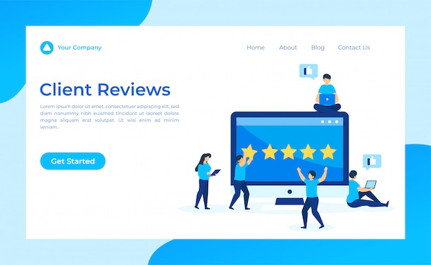 Vector client reviews landing page