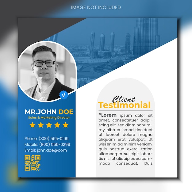 Vector the client testimonial design 2024