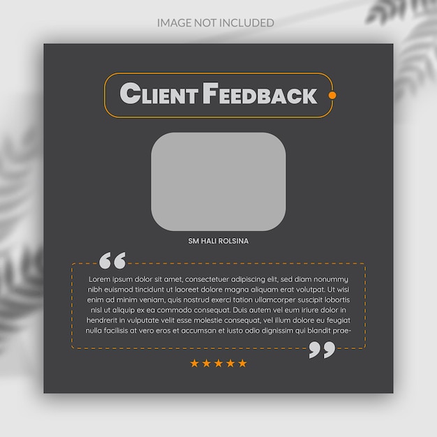 Clients or customer testimonials social media post template