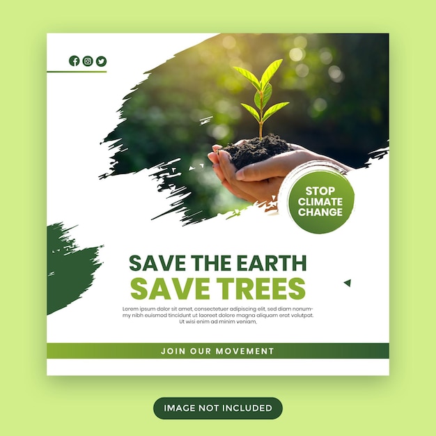 Climate change instagram post design