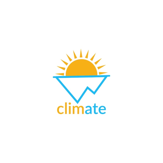 climate logo design vector templet