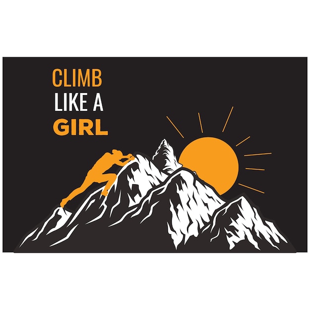 Climb like a grail t-shirt design