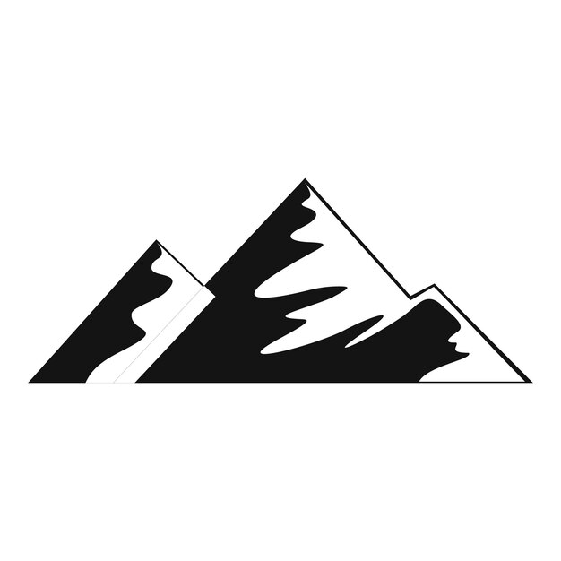 Climb on mountain icon Simple illustration of climb on mountain vector icon for web