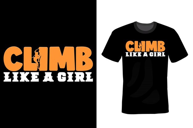 Climbing T shirt design typography vintage