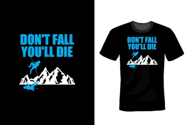 Альпинистская типография дизайна футболки винтаж
