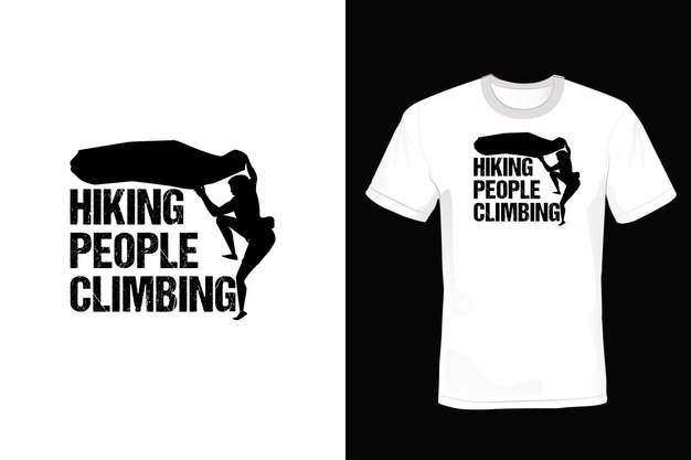 Climbing T shirt design typography vintage