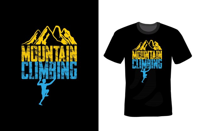 Vector climbing t shirt design typography vintage