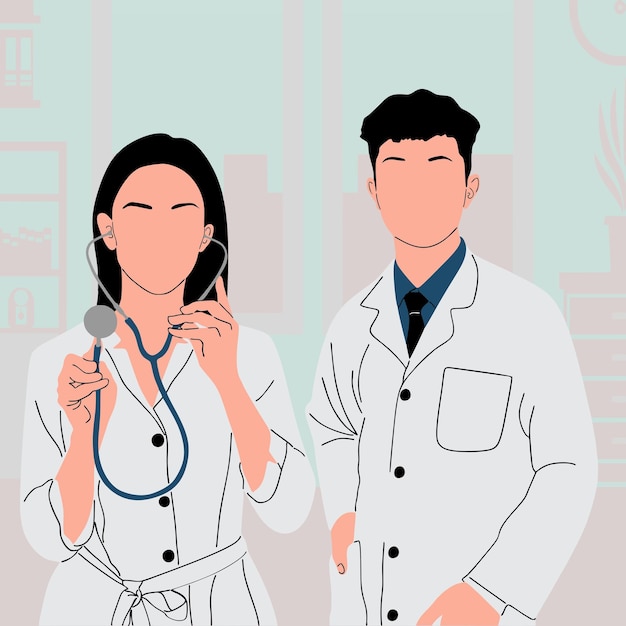 clinic character illustration