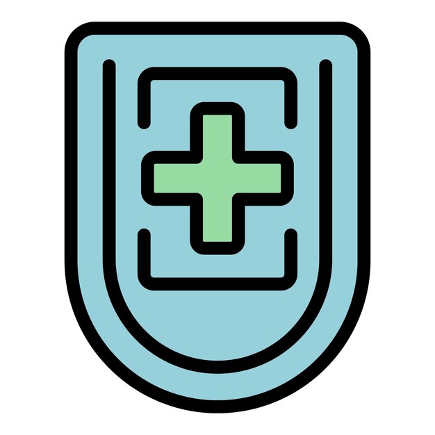 Vector clinic emblem icon outline vector emergency room patient health color flat