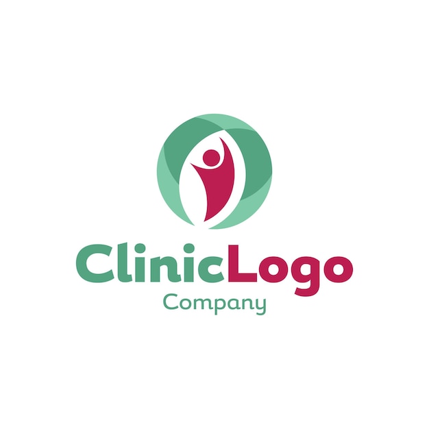 Clinic logo design Medical company People icon health care