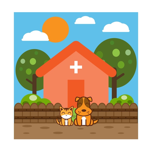 Clinic pet illustration