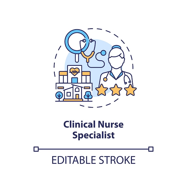 Clinical nurse specialist concept icon