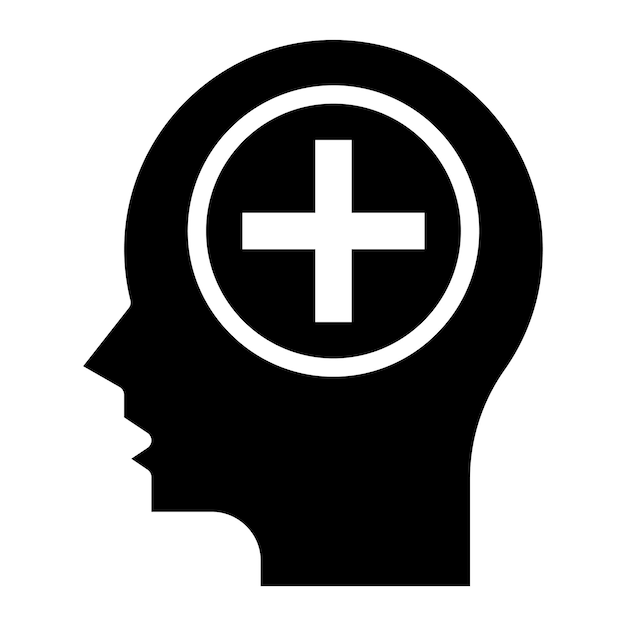 Векторное изображение значка клинической психологии может быть использовано для психологии