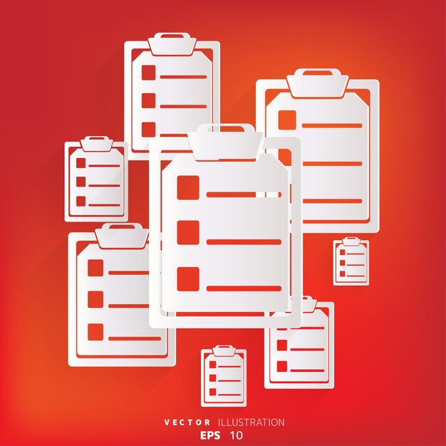 Vector clinical report medical data icon