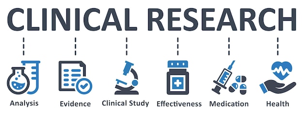 Vector clinical research infographic template design with icons vector illustration science concept